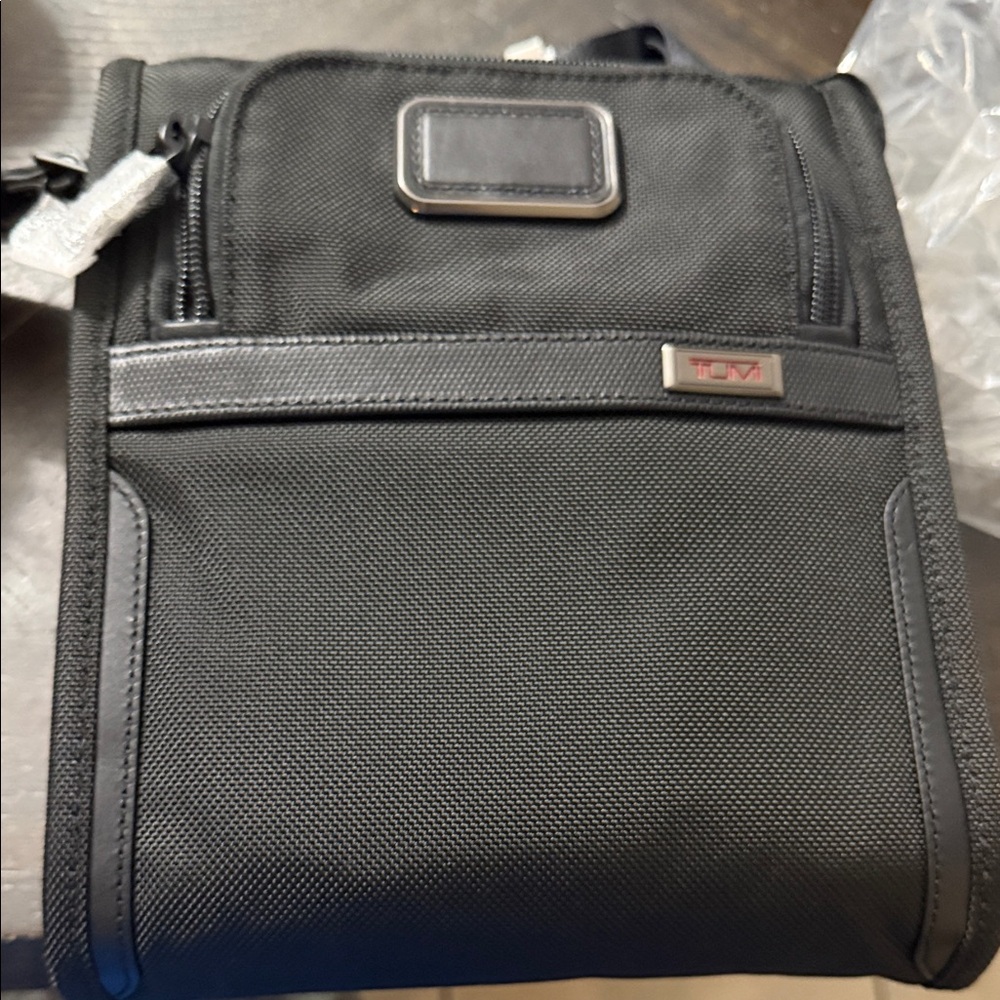 Tumi Black Messenger Bag for Men